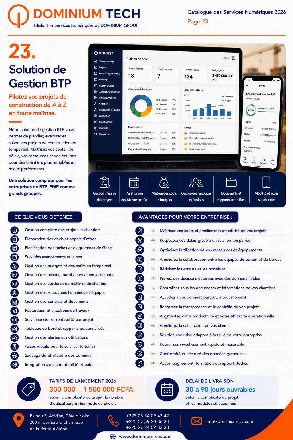 Solution de Gestion BTP